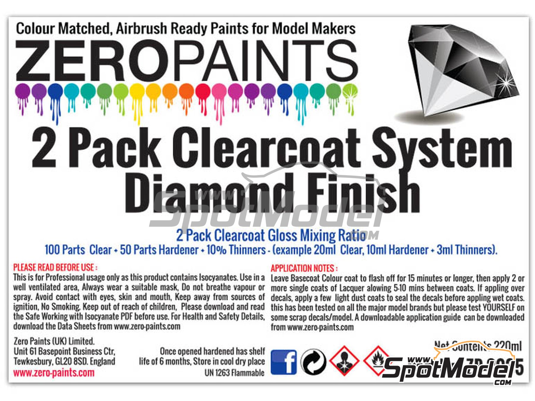 Zero Paints Clearcoat Diamond Finish 2 Pack GLOSS Clearcoat System 2K
